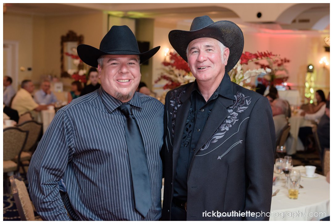 two cowboys at Mountain View Grand wedding