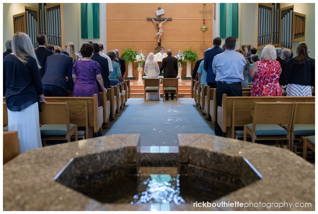 overall view of wedding ceremony at Saint Joseph's Parish