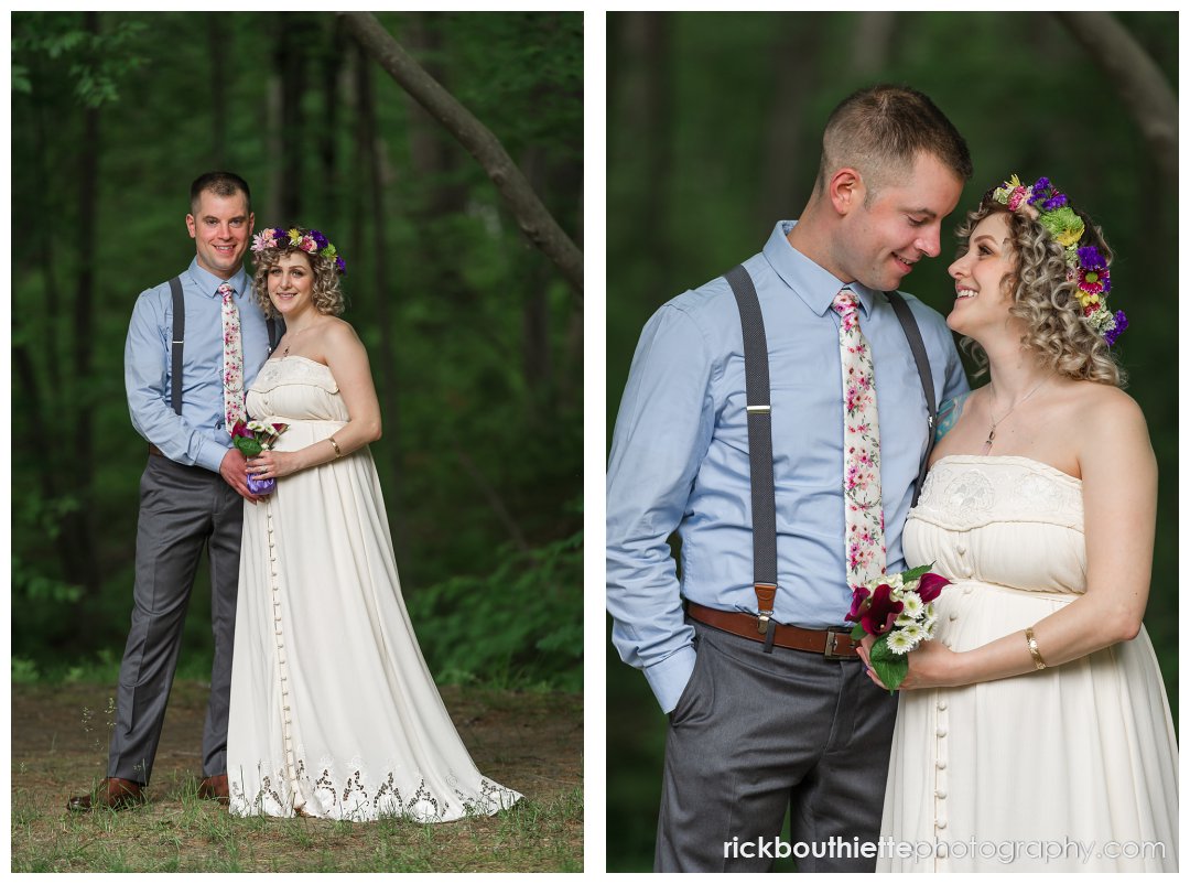 bride & groom portrait at stonehedge hotel after lowell city hall wedding