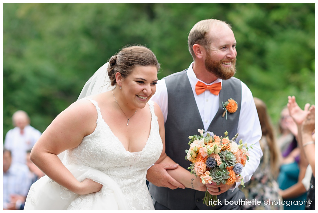 happy couple after Loon Mountain Summit Wedding ceremony