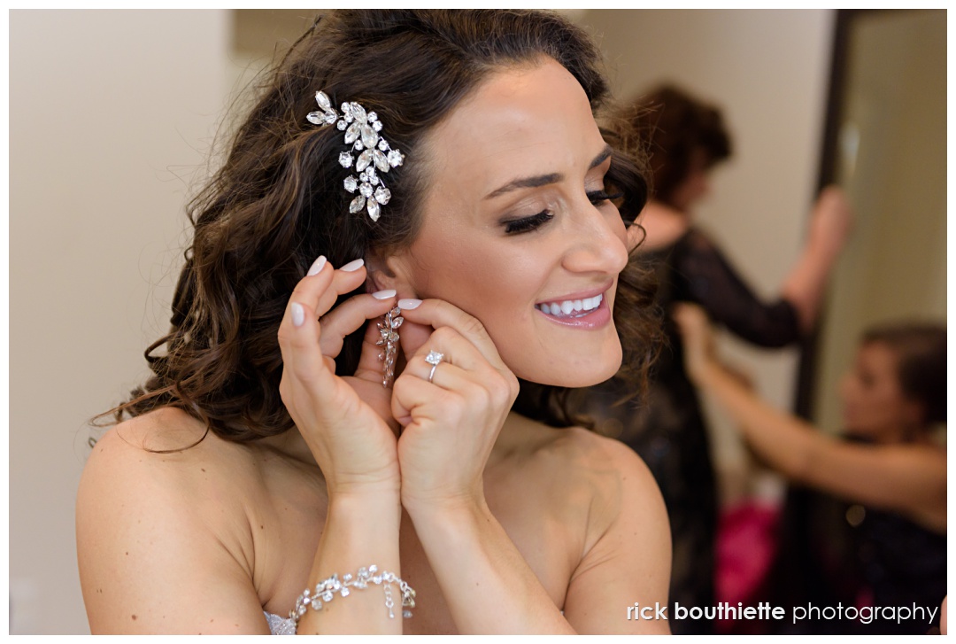 the finishing touches before her New Year’s Eve wedding