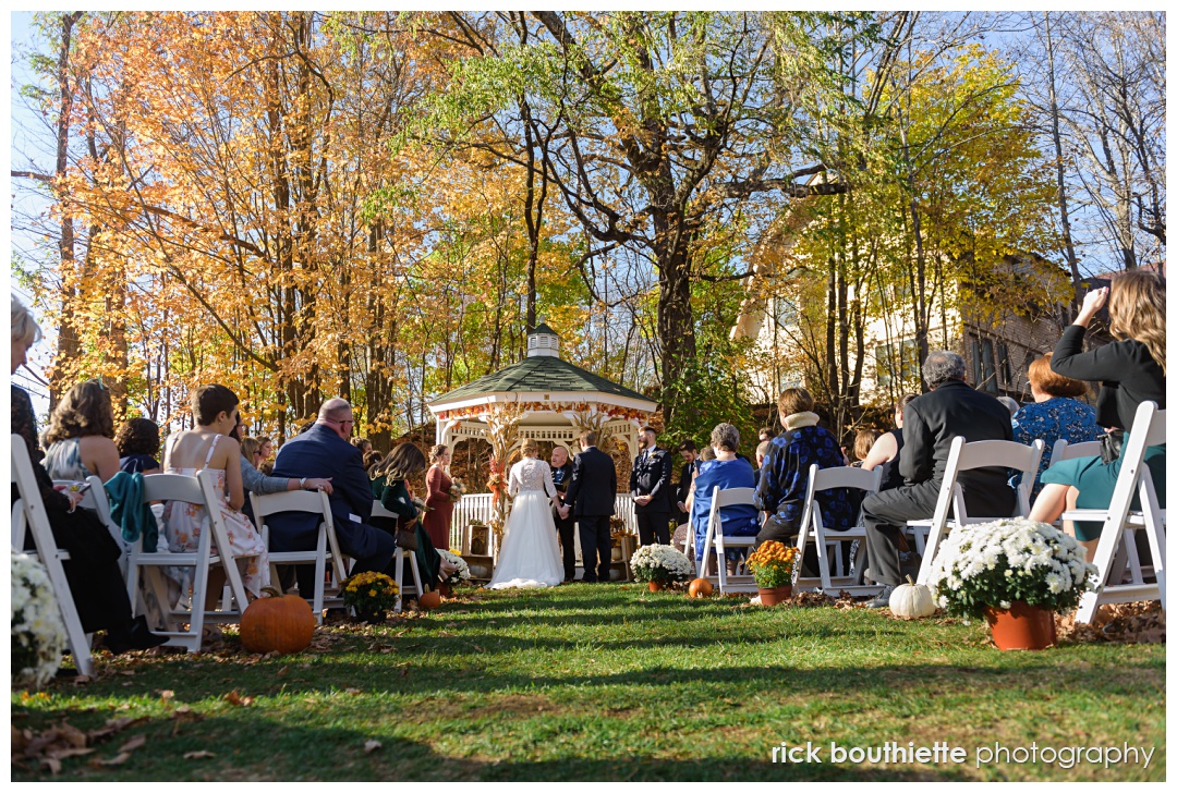 Wedding ceremony at The Wentworth Inn in Jackson, NH